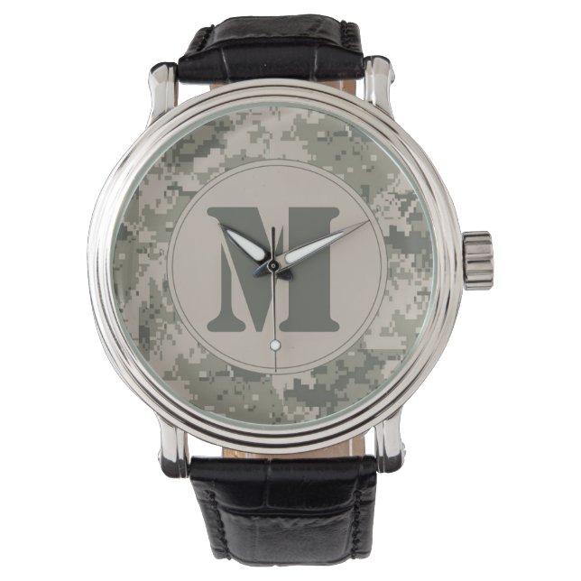 ACU Camo Camouflage Digital Pattern Uniform Watch (Front)