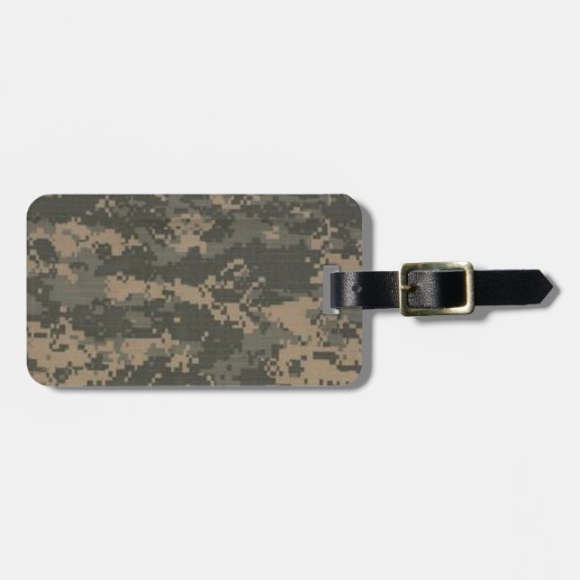 ACU Digital Camo Camouflage Luggage Tag (Front Horizontal)