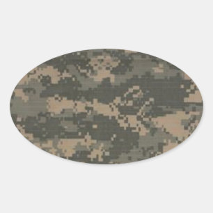ACU Digital Camo Camouflage Oval Sticker