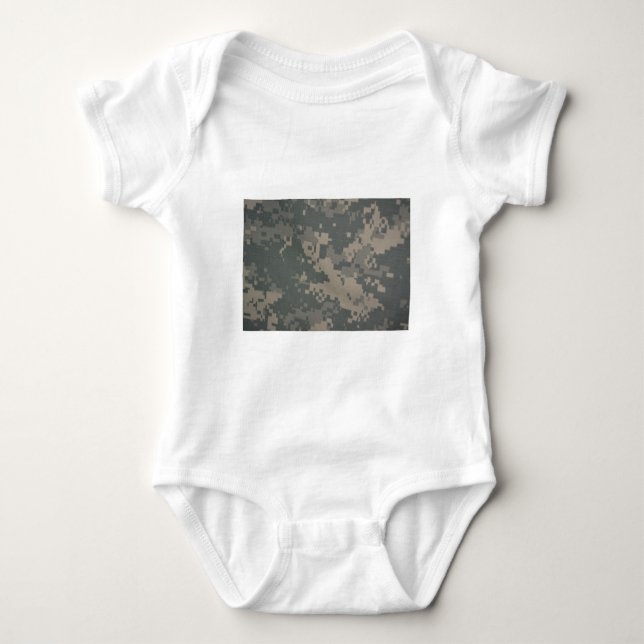 Acu Pattern Camouflage Troops Digital Art Peace Baby Bodysuit (Front)