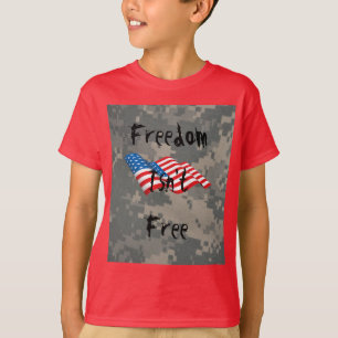 Acu Pattern Camouflage Troops Digital Art Peace T-Shirt
