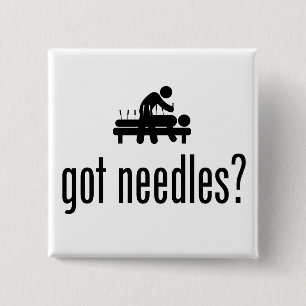 Acupuncture 15 Cm Square Badge