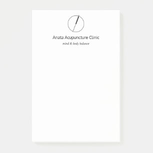 Acupuncture Acupuncturist Needle Logo  Post-it Notes