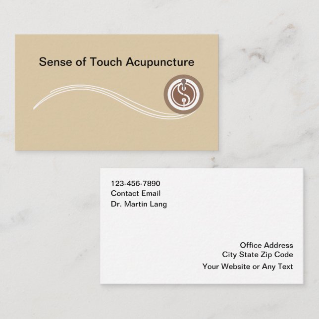 Acupuncture Alternative Chinese Medicine Business Card (Front/Back)