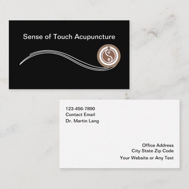 Acupuncture Alternative Chinese Medicine Business Card (Front/Back)