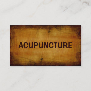Acupuncture Antique Business Card