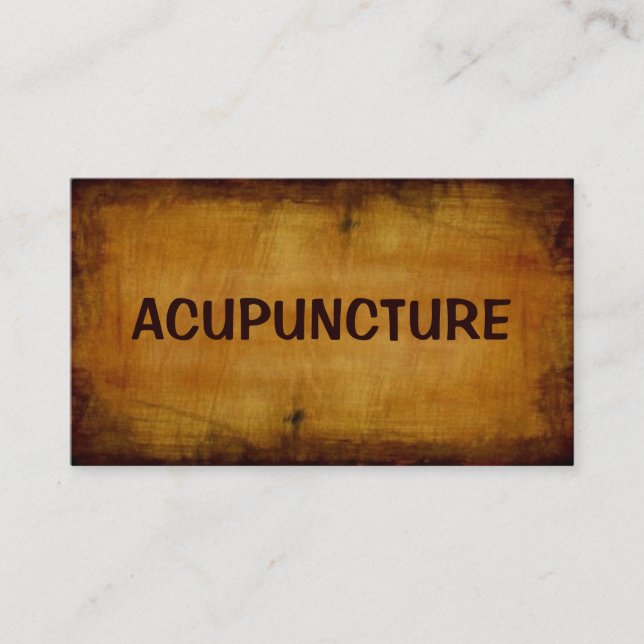 Acupuncture Antique Business Card (Front)