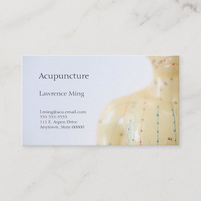 Acupuncture chest business card (Front)