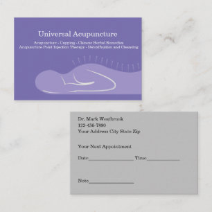 Acupuncture Chinese Medicine Appointment Cards