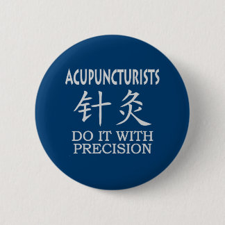 Acupuncture Chinese Symbol 6 Cm Round Badge