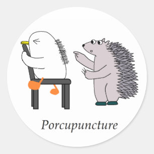 acupuncture classic round sticker