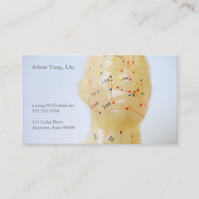 Acupuncture face business card (Front)