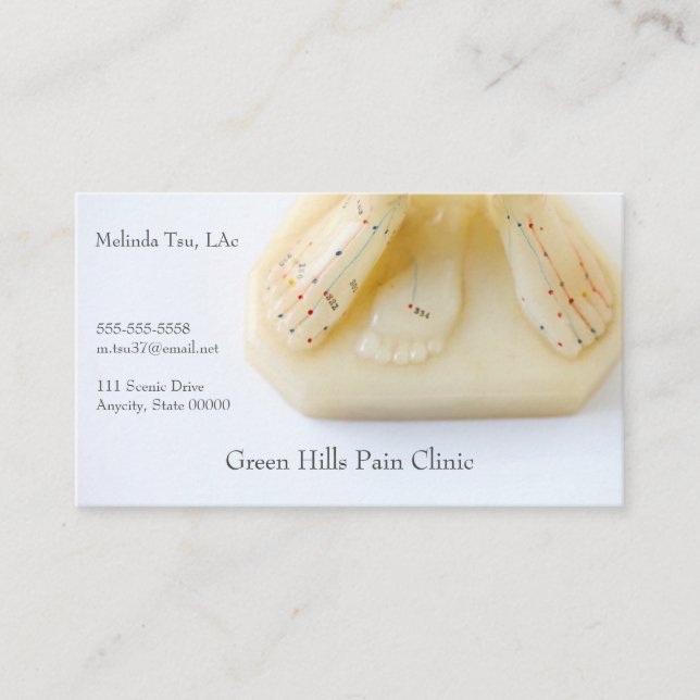 Acupuncture feet front view business card (Front)