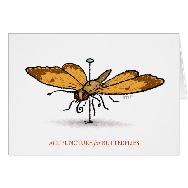 Acupuncture for Butterflies Card (Front Horizontal)