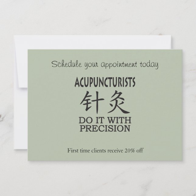 Acupuncture humour invitation (Front)