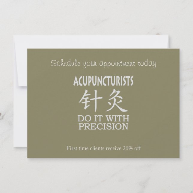 Acupuncture humour invitation (Front)