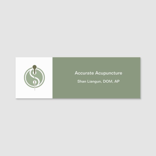 Acupuncture Integrative Medicine Name Tags (Front)