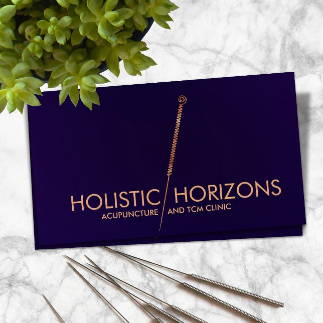 Acupuncture Needle Line Art Business Card (Creator Uploaded)