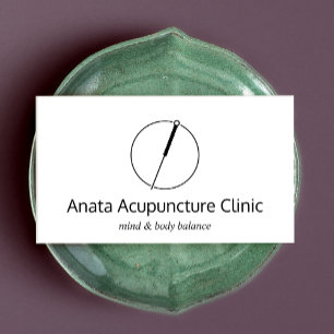 Acupuncture Needle Logo Business Card