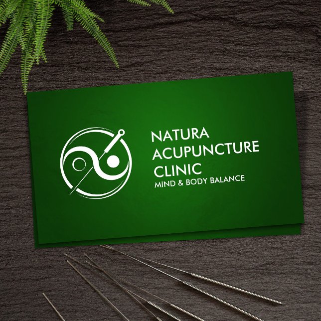 Acupuncture Needle - Yin Yang  Business Card (Creator Uploaded)