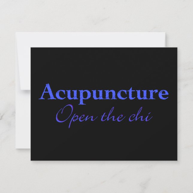 Acupuncture - Open the chi (Front)