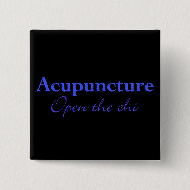 Acupuncture - Open the chi 15 Cm Square Badge (Front)