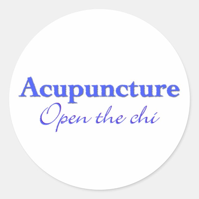 Acupuncture - Open the chi Classic Round Sticker (Front)