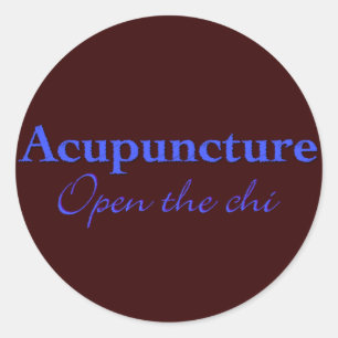 Acupuncture - Open the chi Classic Round Sticker