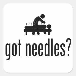 Acupuncture Square Sticker