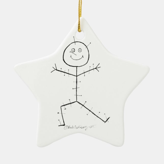 Acupuncture sticky ceramic tree decoration (Front)