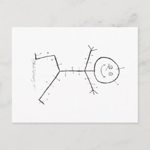 Acupuncture sticky postcard