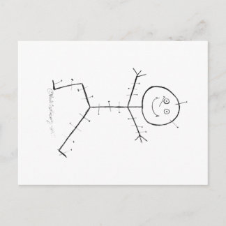 Acupuncture sticky postcard