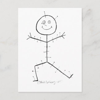 Acupuncture sticky postcard