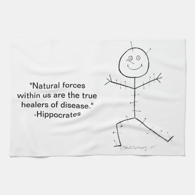 Acupuncture sticky tea towel (Horizontal)