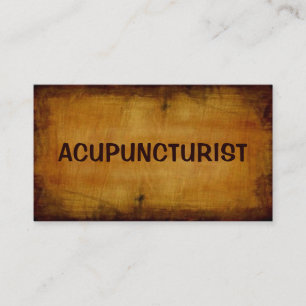 Acupuncturist Antique Business Card