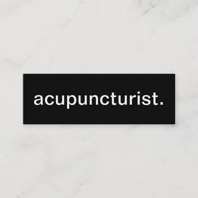 Acupuncturist Business Card (Front)