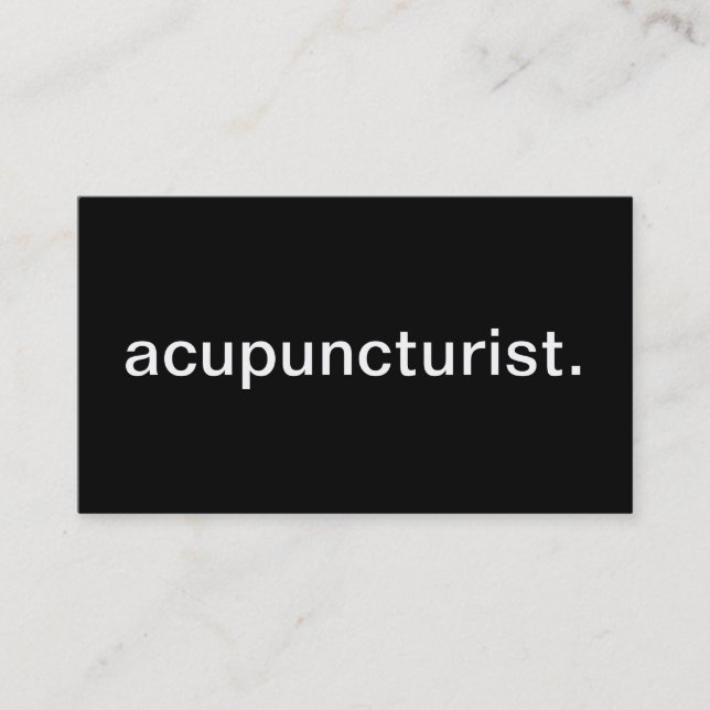 Acupuncturist Business Card (Front)