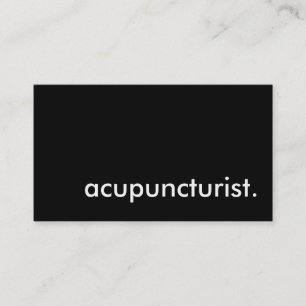 acupuncturist. business card