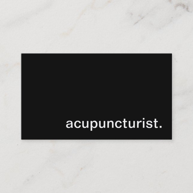 Acupuncturist Business Card (Front)