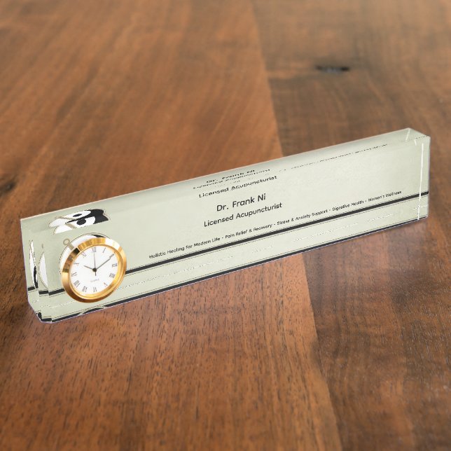Acupuncturist  Desk Name Plate (Side)
