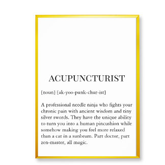Acupuncturist Needle Ninja Wall Art Clinic chart
