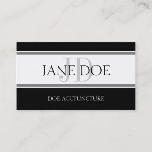 Acupuncturist Stripe W/W Business Card