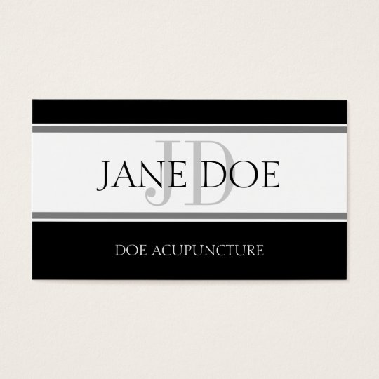 Acupuncturist Stripe W/W Business Card