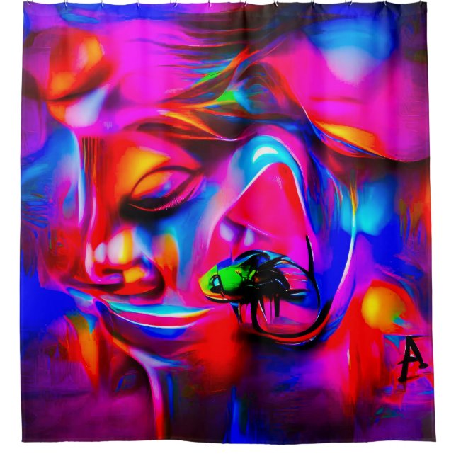 Acusticophobia 2 shower curtain (Front)