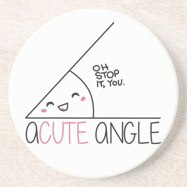 Acute Angle Sandstone Coaster (Front)