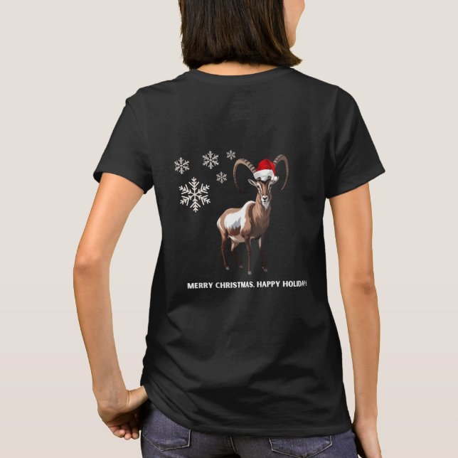 Acute Ibex christmas   T-Shirt (Back)