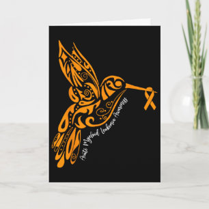 Acute Myeloid Leukaemia Awareness Hummingbird Oran Card