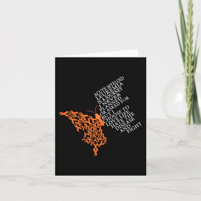 Acute Myeloid Leukaemia Warrior  Card (Front)