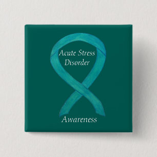 Acute Stress Disorder Awareness Ribbon Custom Pin