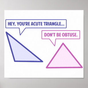 Acute Triangle Obtuse Angle Poster